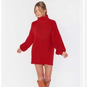 Red Sweater Dress
